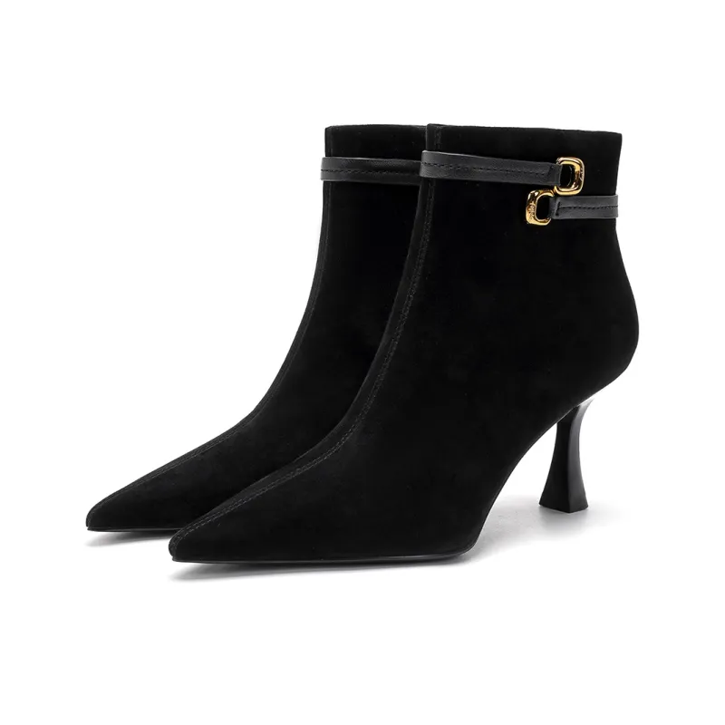 HARSON Ankle Boots 7cm Women's Black-1