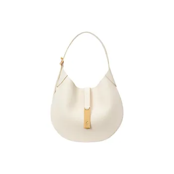 Polo Ralph Lauren Leather Shoulder Bag Women's Ivory