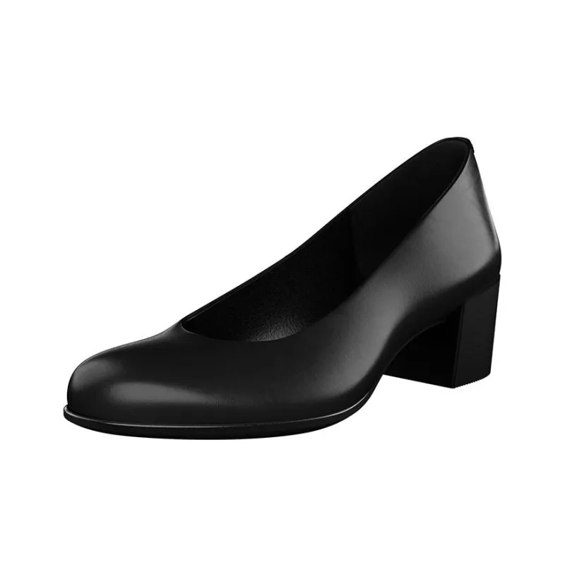 Ecco Chunky Heel High Heels Women's Black-1