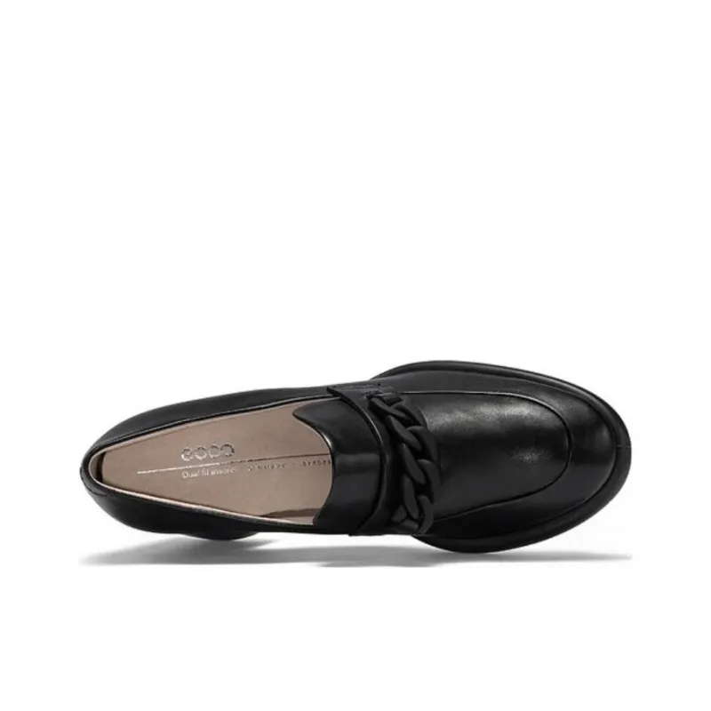 Ecco Chunky Heel High Heels 7.5cm Women's Black-2
