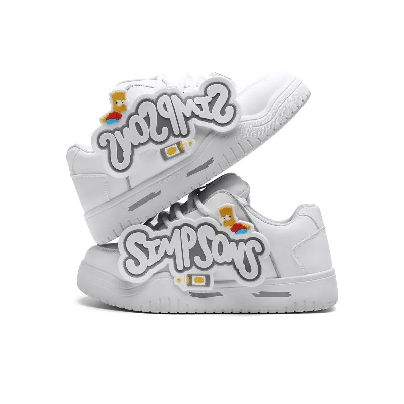 The Simpsons Skateboard Shoes Unisex Low Top Chic Yellow/Black/White-15