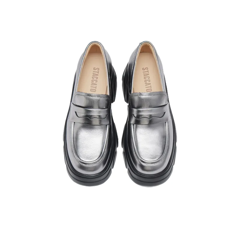 Staccato High Heels Women's Gunmetal Gray Silver/Night Sky-7