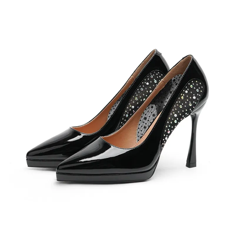 Zubumei Slim Heel High Heels 10cm Women's-1