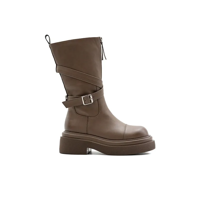 Little Sue Niche Design Lapel Double-Wear Hot Girl Biker Boots Ankle Boots Women's-6