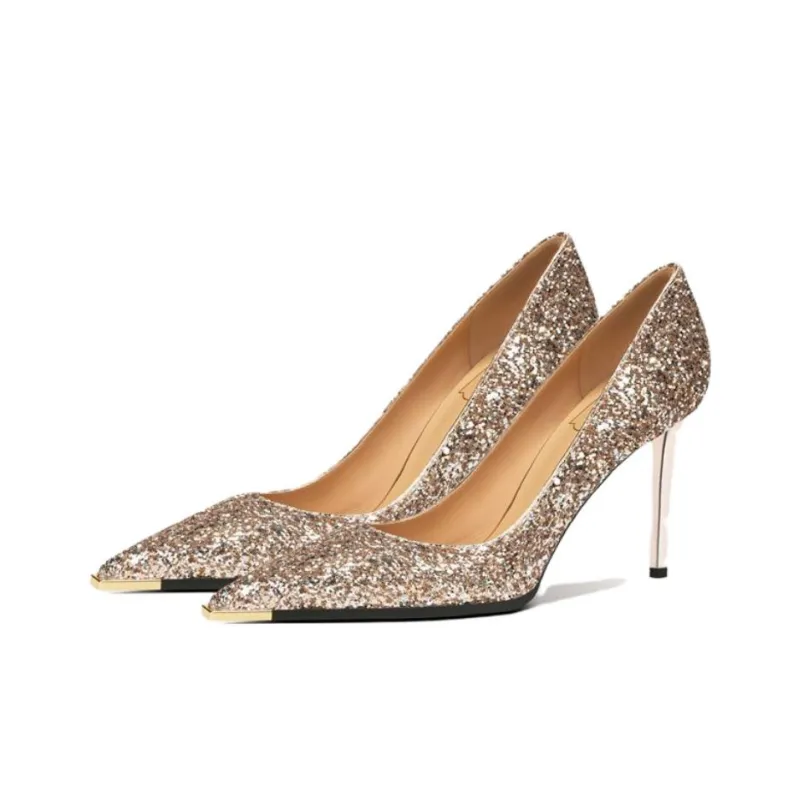 Zubumei Slim Heel High Heels 8CM Women's-11
