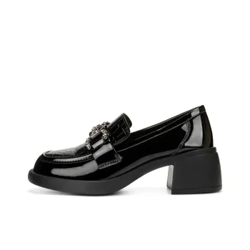 OMS Chunky Heel Loafers 5.5cm Women's Black