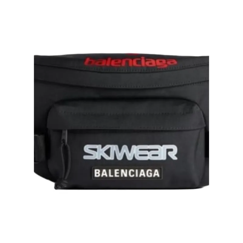 Balenciaga Fabric Fanny Pack Men's Black-4