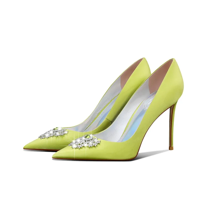 Miss Left Slim Heel High Heels 9.5cm Women's-7