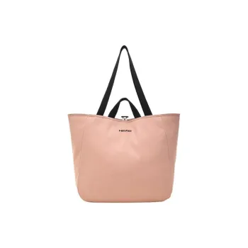 HEAD Polyester Tote Bag Shopping Bag Shoulder Bag Crossbody Bag Handbag Large Size Women's Dark Pink With Beige White