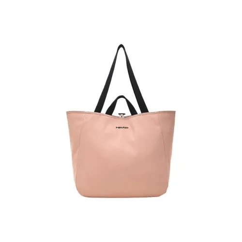 HEAD Polyester Tote Bag Shopping Bag Shoulder Bag Crossbody Bag Handbag Large Size Women's Dark Pink With Beige White