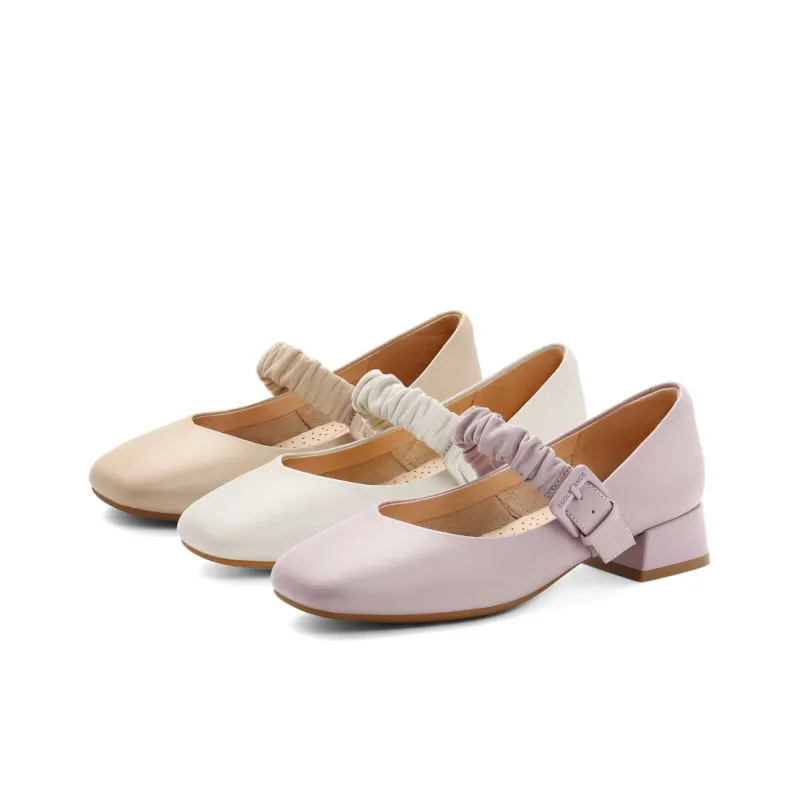 BELLE Chunky Heel High Heels 3.5cm Women's-11