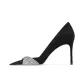 Genuine Leather Black Butterfly Diamond 8cm