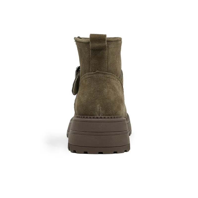 OULISASI Ankle Boots Women's Ecru/Khaki/Mocha/Purple/Umber-23