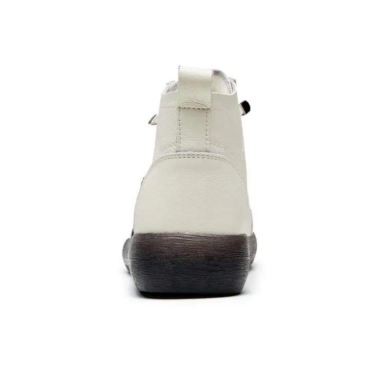 AOKANG Ankle Boots Women's White-2