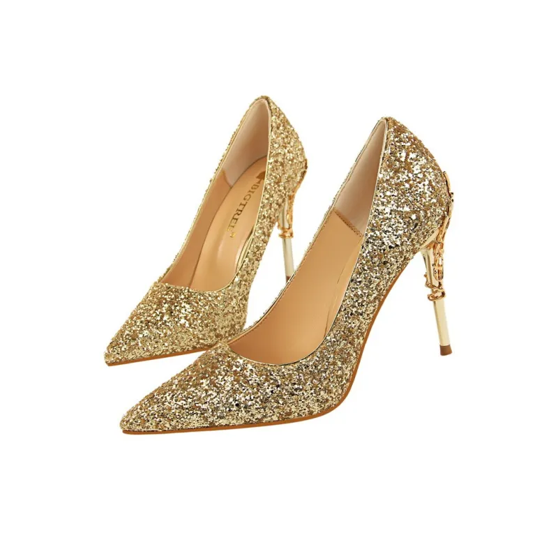 QITUMAUL Slim Heel High Heels 9.5cm Women's-20