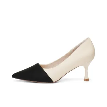 OMS High Heels Women's Black/Beige/Apricot
