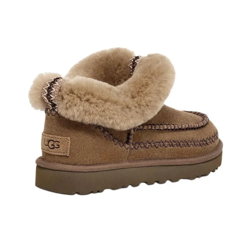 UGG Warm Ankle Length Snow Boots Women's Walnut-3