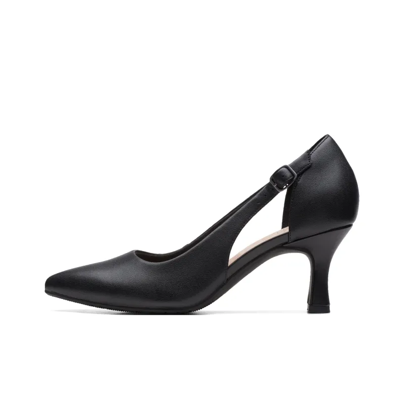 Clarks Cone Heel High Heels Women's Black-0