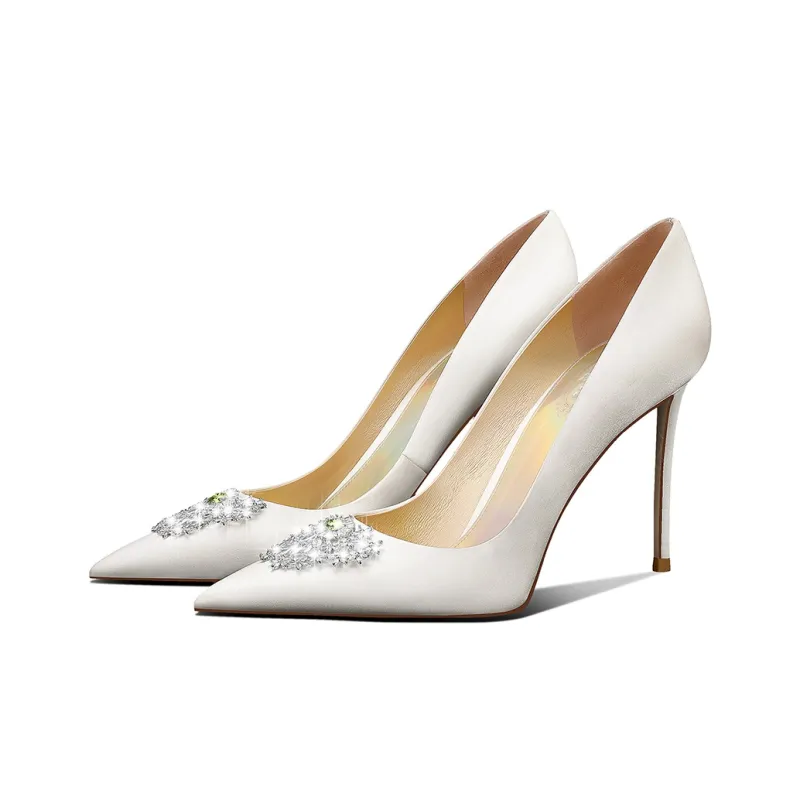 Miss Left Slim Heel High Heels 9.5cm Women's-1