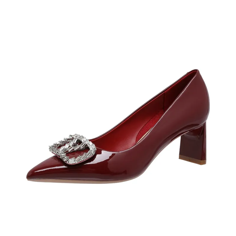 Zubumei Chunky Heel High Heels 6CM Women's-6
