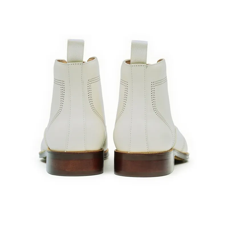 ASTON M.JAZZ Ankle Boots Men's White-6