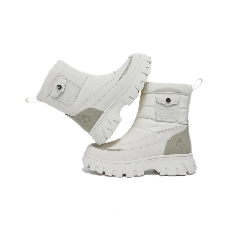 FAIRWHALE Snow Boots Unisex White/Black/Army Green-2