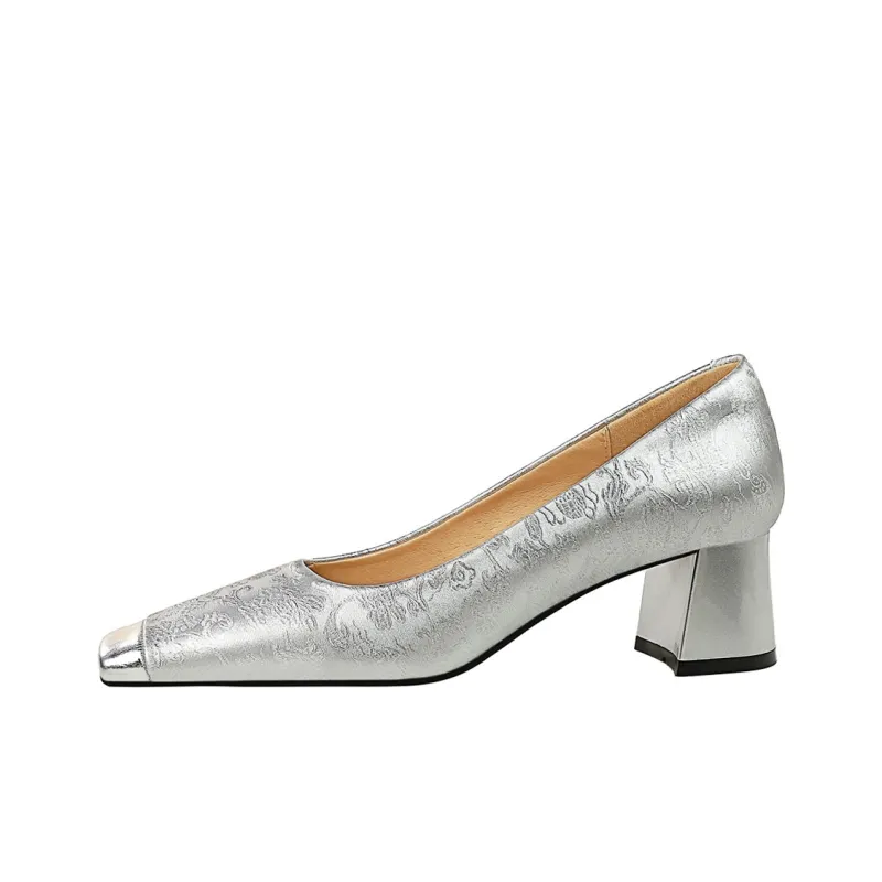 QITUMAUL Chunky Heel High Heels 5cm Women's-3