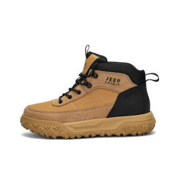 JEEP SPIRIT Warm Water Resistant Slip Resistant Short Mid Calf Outdoor Boots Men's Sunrise Yellow