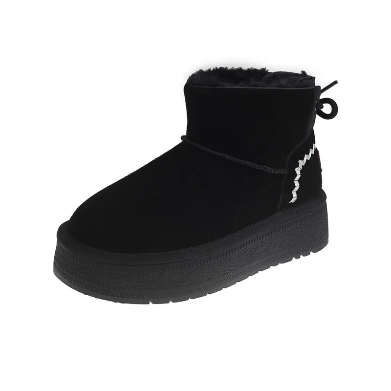 ANNAI Warm Wear Resistant Height Increasing Coverage Short Snow Boots Women's-7
