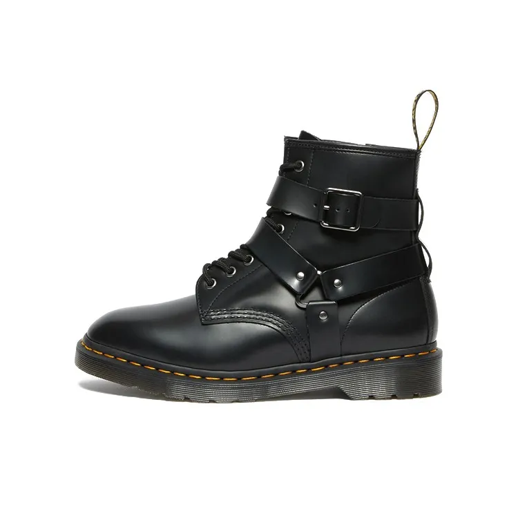 Dr.Martens Cristofor Leather Harness Lace Up Boots 'Black'-0