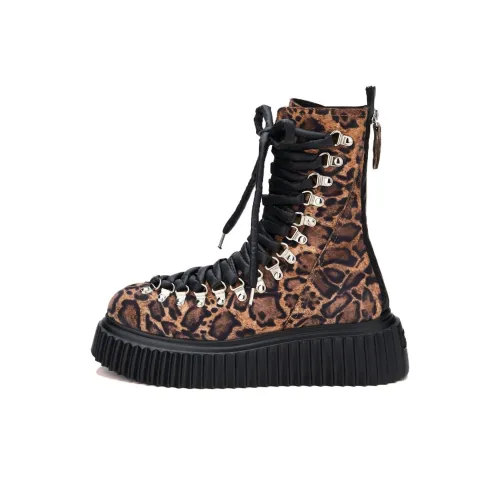 AGL Ankle Boots 6cm Women's Leopard Print