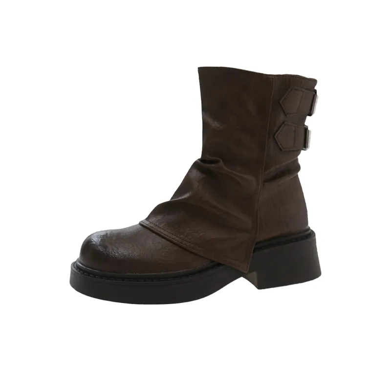 Bull charm Ankle Boots Women's Black/Brown-6