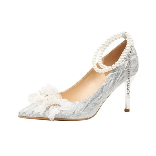 RoseDoris Slim Heel High Heels Women's Silver