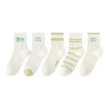 Lan Miao Mid Calf Socks Women's 5 Pack