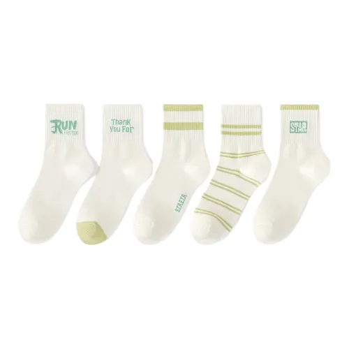 Lan Miao Mid Calf Socks Women's 5 Pack