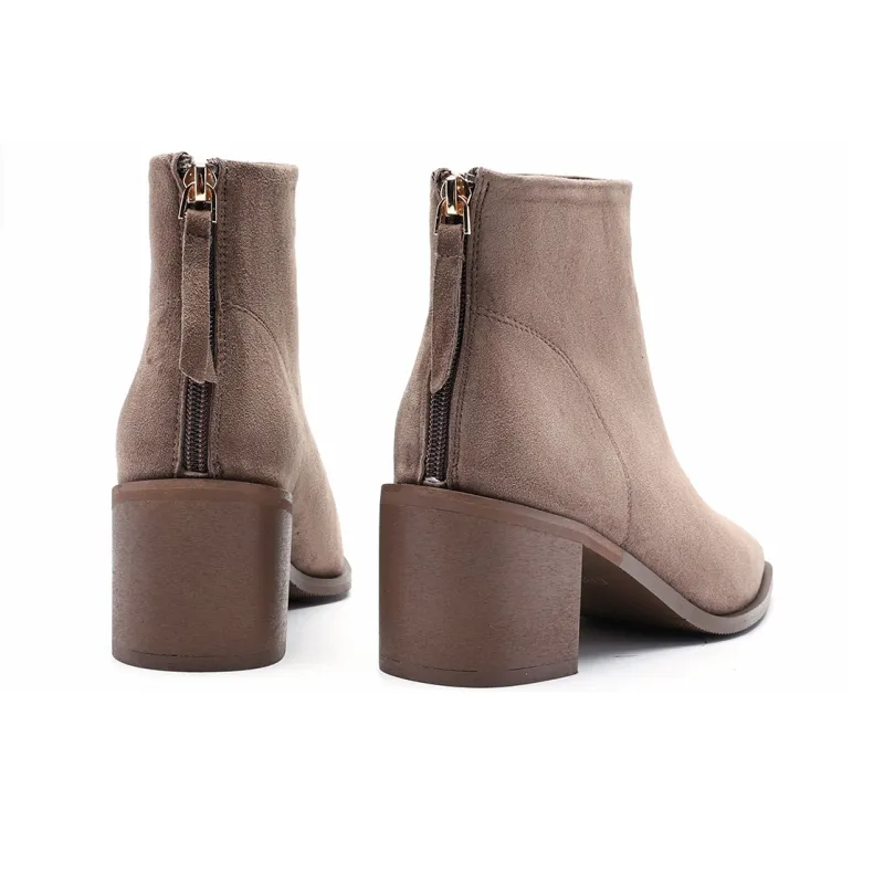 EBLAN Ankle Boots Women's Khaki-3