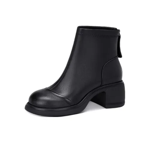 JESSICA SOPHIA Stretch Slim Boots Ankle Boots 5cm Women's