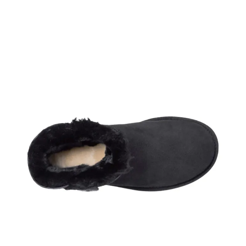 UGG Mini Bailey Button Boot Black Women's-4