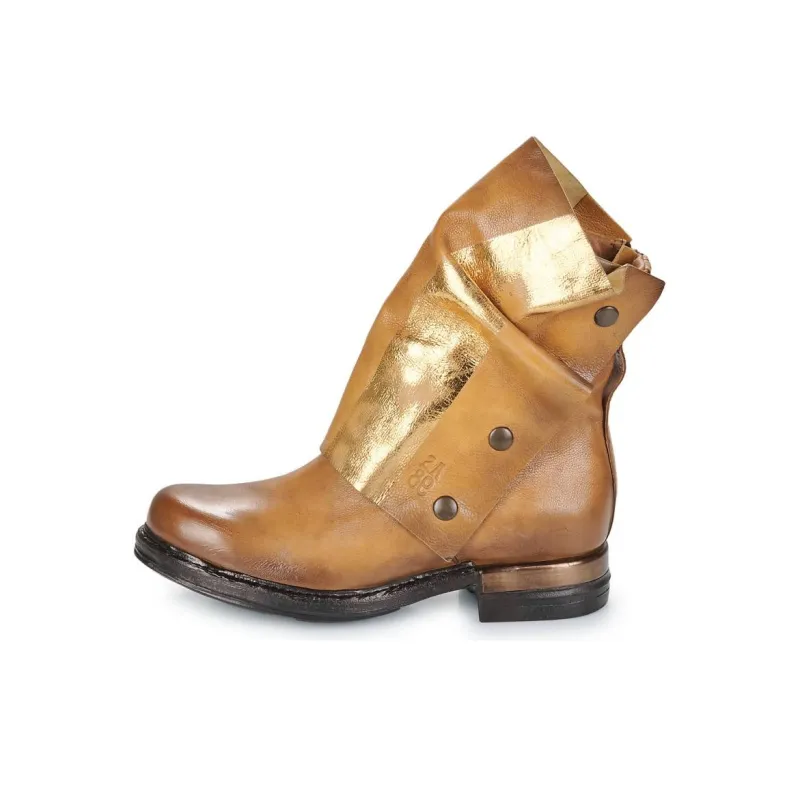 AirStep AS98 Ankle Boots 4cm Women's Gold-0