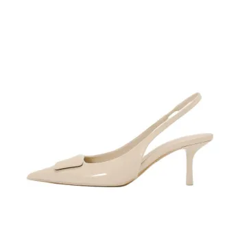 ZARA Slim Heel High Heels Women's Light Yellow