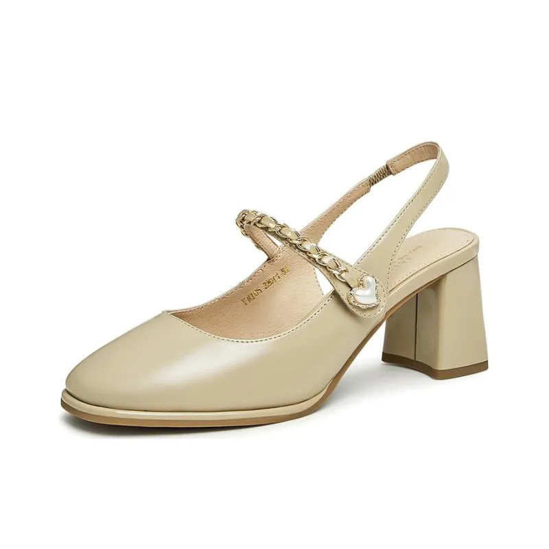 Tata Chunky Heel High Heels 6.5cm Women's-5