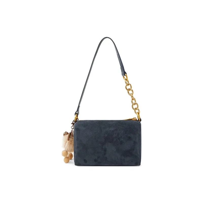 Teenmix Cow Leather Shoulder Bag, Crossbody Bag, Shoulder Bag Trumpets Women's Coffee/Caramel/Dark Blue-21