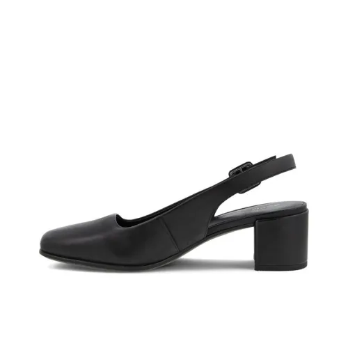 Ecco Shaping Collection Chunky Heel Beach Sandals Women's Black