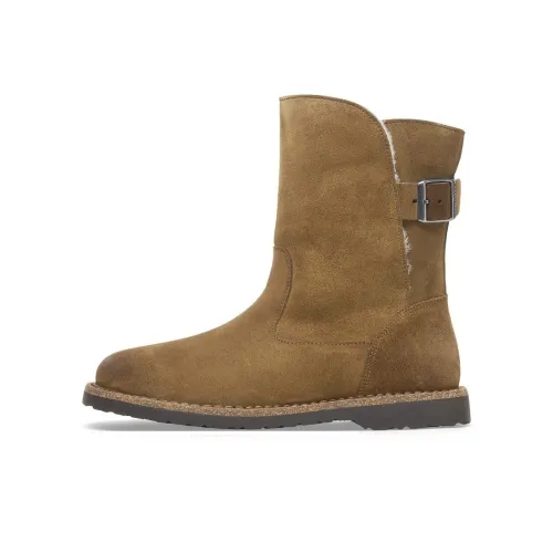 Birkenstock Uppsala Shearling Ankle Boots Women's Tea Brown Narrow Fit