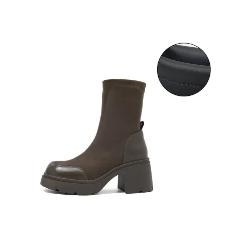 COMELY Ankle Boots Women's Black/Khaki