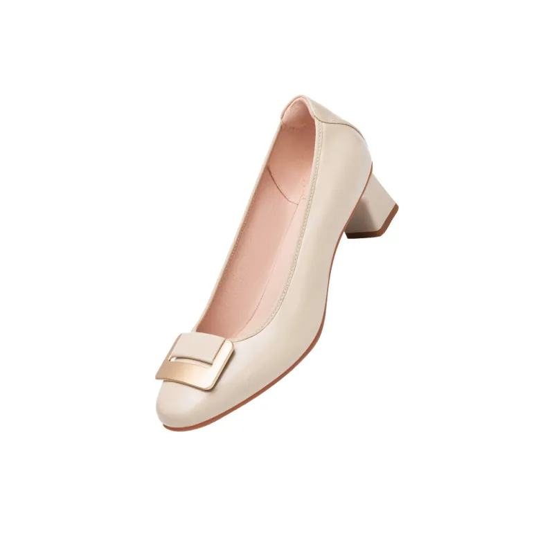 QUICHESHOES Chunky Heel High Heels 4cm Women's-5