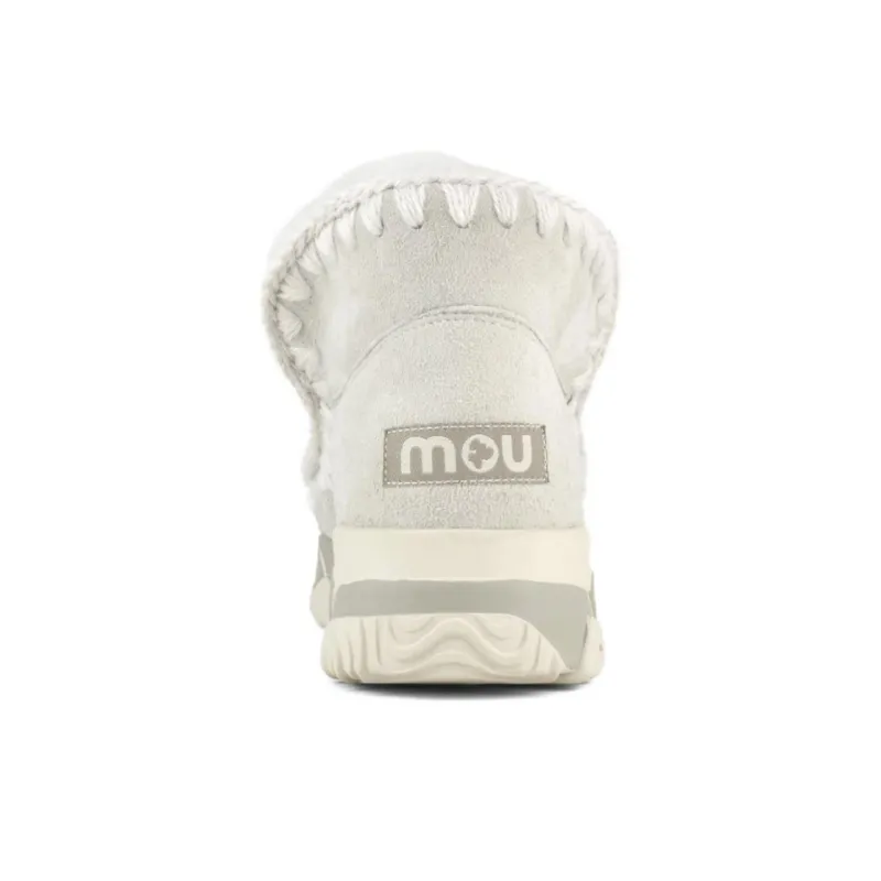 MOU Eskimo Trainer Ankle Boots Women's White Gray-4