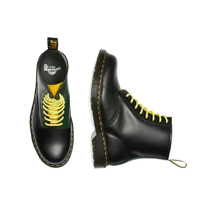Dr.Martens 1460 Contrast Smooth Leather Lace Up Boots 'Black'-3