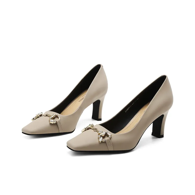 BOSSSUNWEN Chunky Heel High Heels 7cm Women's-9