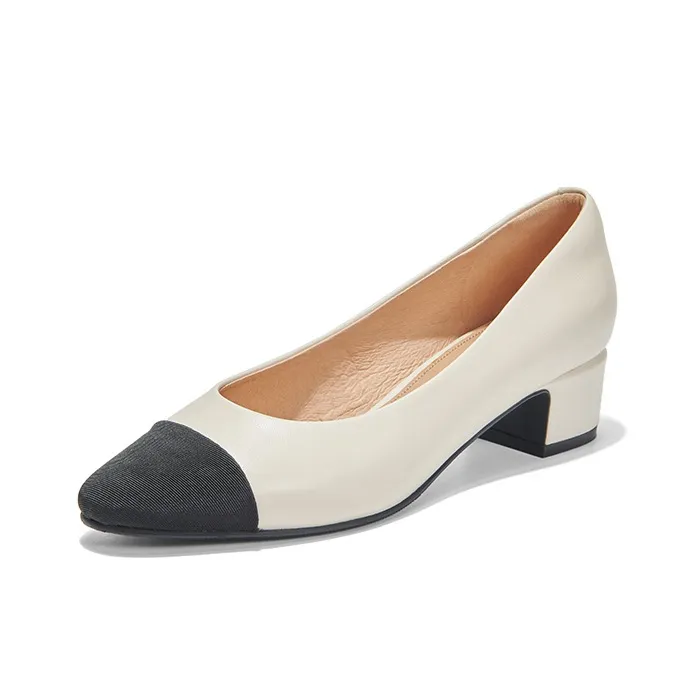 PT'SON Chunky Heel High Heels 4cm Women's-10